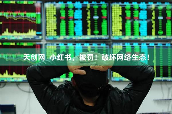 天创网  小红书，被罚！破坏网络生态！