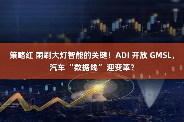 策略红 雨刷大灯智能的关键！ADI 开放 GMSL，汽车 “数据线” 迎变革？