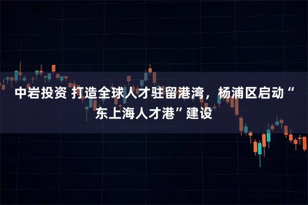 中岩投资 打造全球人才驻留港湾，杨浦区启动“东上海人才港”建设