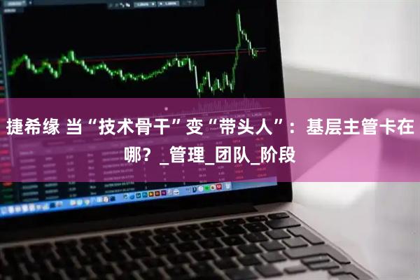 捷希缘 当“技术骨干”变“带头人”：基层主管卡在哪？_管理_团队_阶段